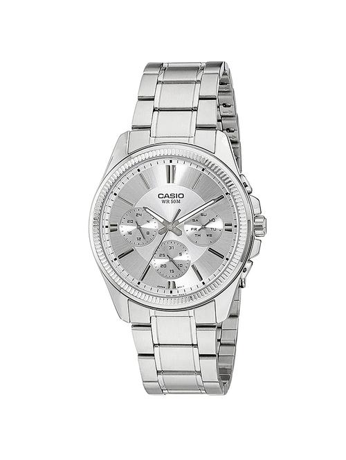 casio white dial chronograph watch for men - a837 - 13777298 - Very Small Image - 1