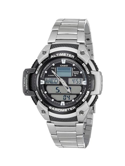 casio black dial digital watch for men - ad166 - 13777342 - Very Small Image - 1