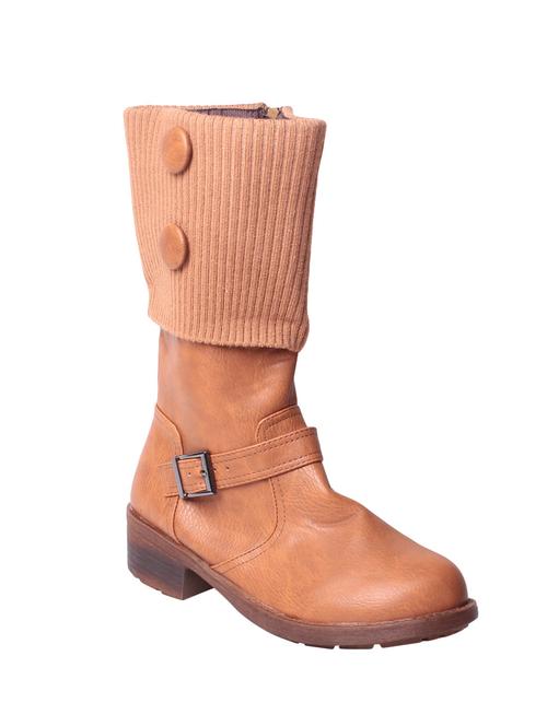 beige faux leather calf boot - 13777485 - Very Small Image - 1