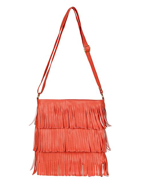 red leatherette regular sling bag - 13777681 - Very Small Image - 1