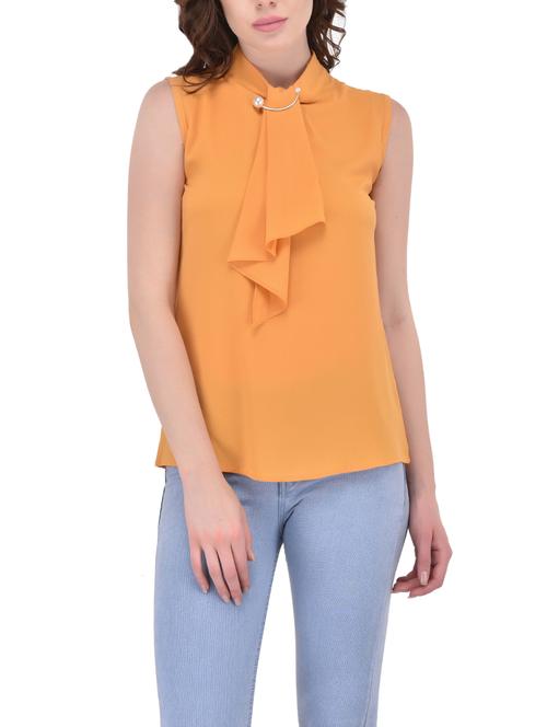 orange viscose regular top - 13777758 - Very Small Image - 1