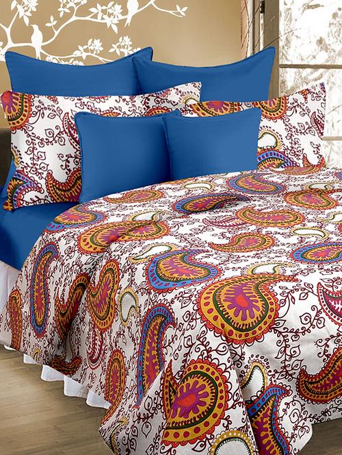cortina cotton double bedsheet with two pillow cover - 13777983 - Very Small Image - 1