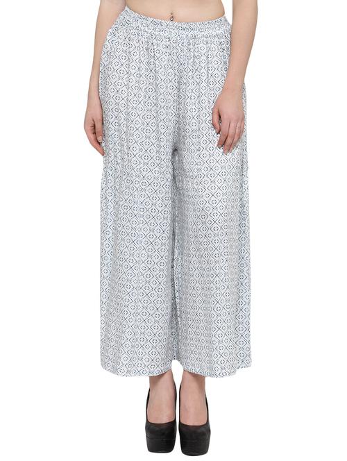 white rayon palazzos - 13778139 - Very Small Image - 1