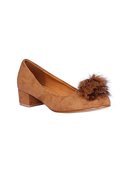 brown suede slip on pumps - 13787686 - Very Small Image - 1