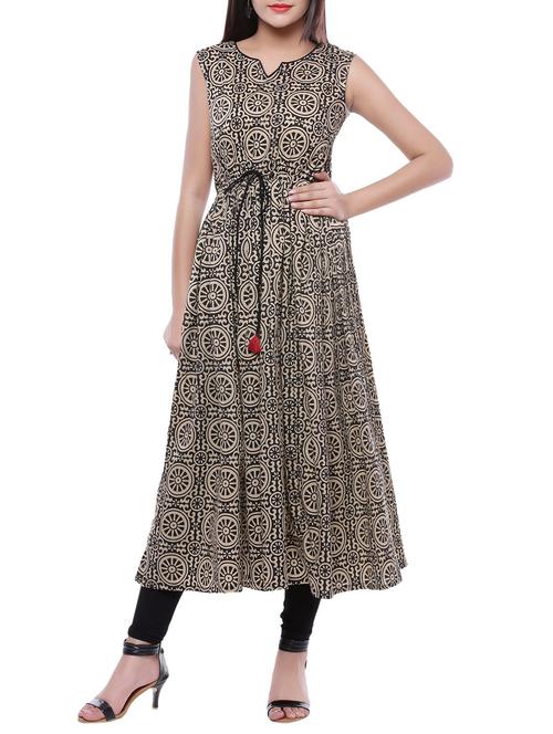 printed flared kurta - 13788491 - Very Small Image - 1