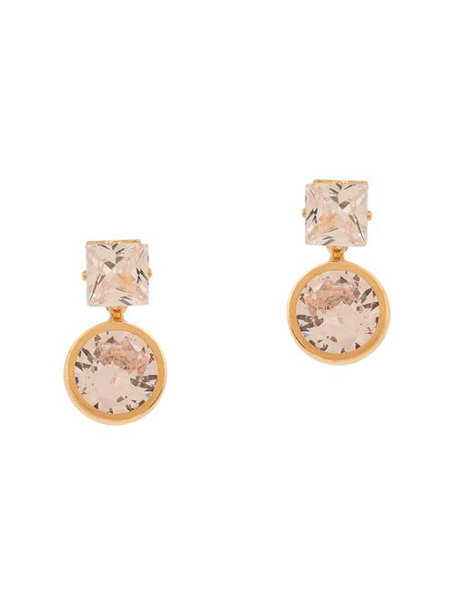 gold metal drop earrings - 13789404 - Very Small Image - 1