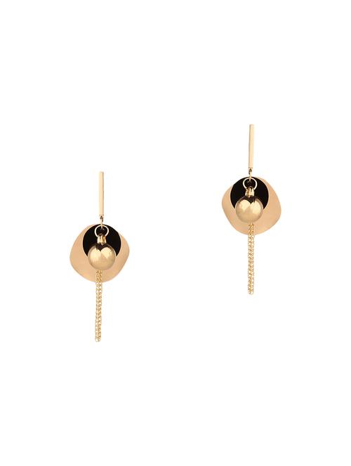 gold metal drop earrings - 13789418 - Very Small Image - 1