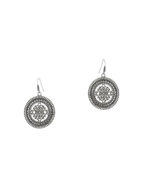 silver metal drop earrings - 13789447 - Very Small Image - 1