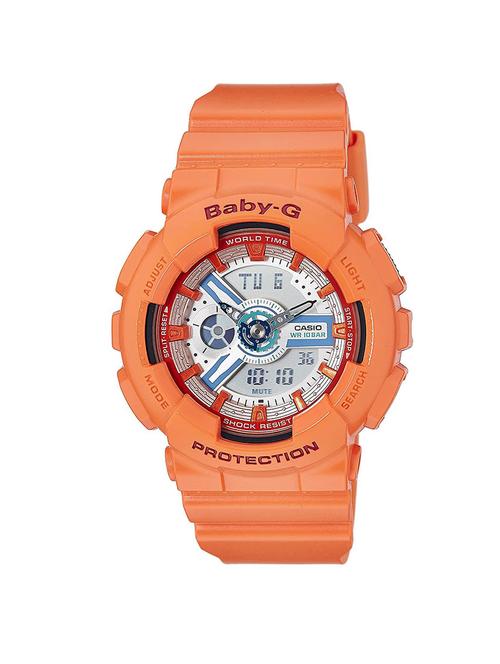 casio orange dial digital watch for women - bx038 - 13790945 - Very Small Image - 1