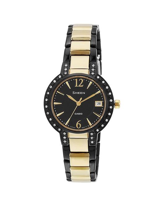 casio black dial analog watch for women - sx140 - 13790946 - Very Small Image - 1