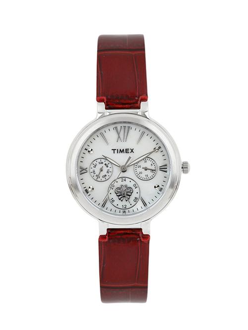 timex white dial analog watch for women - twel11700 - 13796476 - Very Small Image - 1