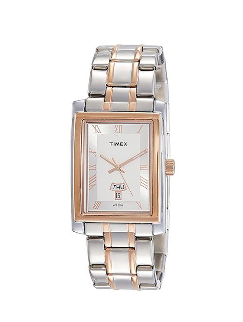 timex silver dial analog watch for men - tw000g720 - 13796550 - Very Small Image - 1