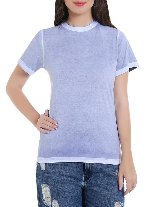women's color block crew neck t-shirt - 13798902 - Very Small Image - 1