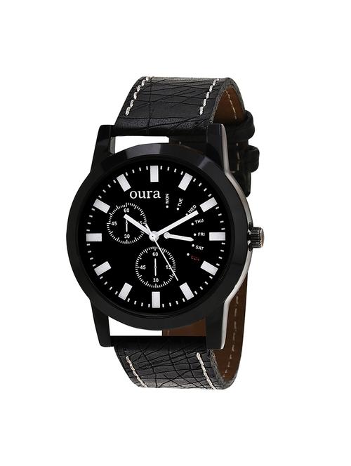 oura analog black strap men's watch - 13799143 - Very Small Image - 1