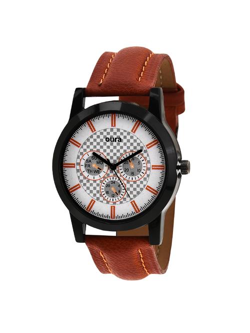 oura analog multicolor dial in tan starp men's watch - 13799145 - Very Small Image - 1