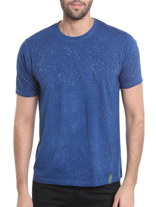 blue cotton all over print t-shirt - 13799195 - Very Small Image - 1