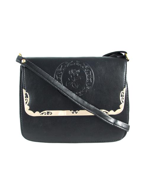 black leatherette regular sling bag - 13799888 - Very Small Image - 1