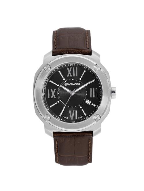 wenger black dial analog watch for men - 01.1141.119 - 13800023 - Very Small Image - 1