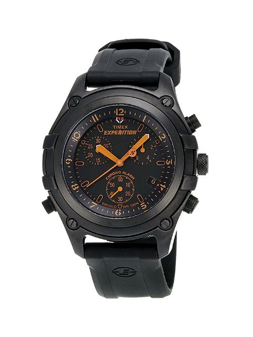 timex black dial chronograph watch for unisex - t49746 - 13800040 - Very Small Image - 1