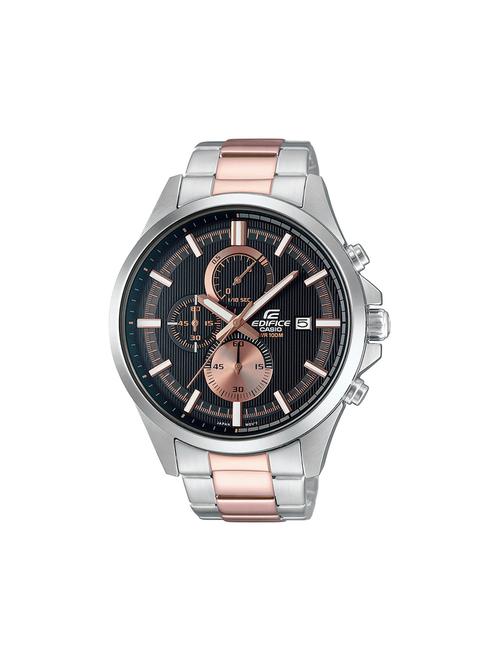 casio black dial chronograph watch for men - ex352 - 13800044 - Very Small Image - 1