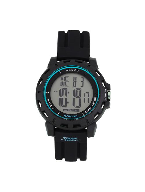 sonata grey dial digital watch for men - 77037pp04 - 13800070 - Very Small Image - 1