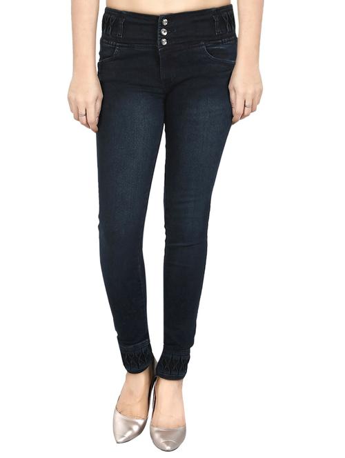 dark blue stone wash denim jeans - 13802654 - Very Small Image - 1
