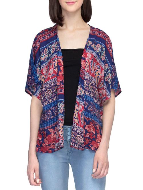 multicolored printed viscose regular shrug - 13805549 - Very Small Image - 1