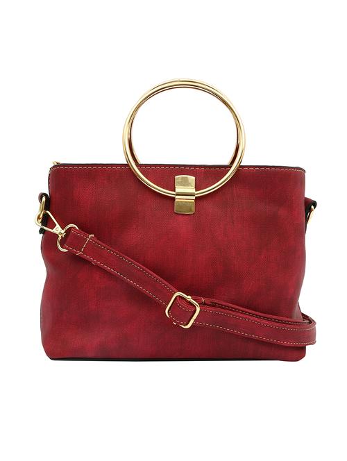 red leatherette structured handbag - 13809456 - Very Small Image - 1