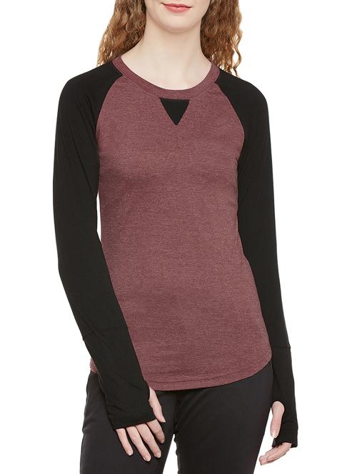 color block raglan sleeved tee - 13810191 - Very Small Image - 1