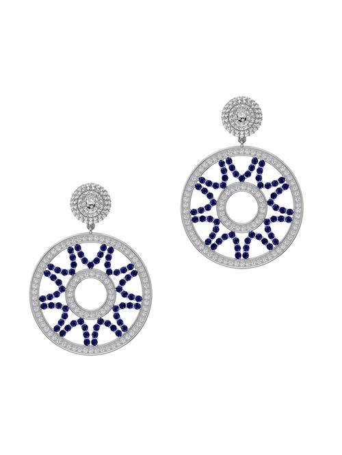 blue silver drop earrings - 13811694 - Very Small Image - 1