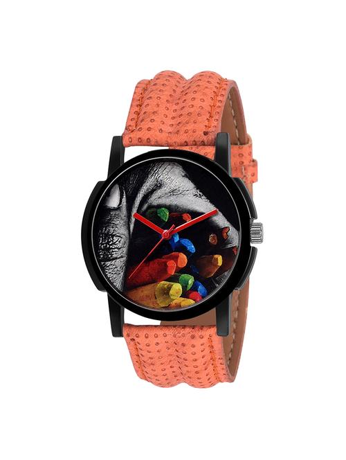 eraa men analog orange & black wrist watch - 13813603 - Very Small Image - 1