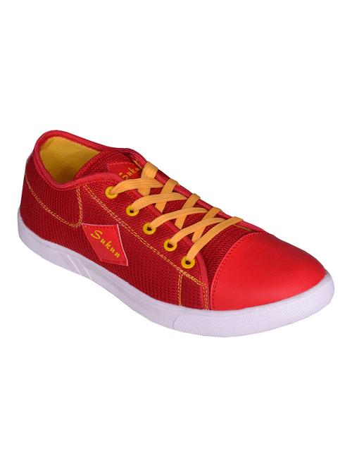 red mesh lace up sneaker - 13813821 - Very Small Image - 1