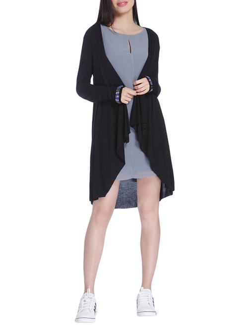 ether black viscose regular shrug - 13815926 - Very Small Image - 1