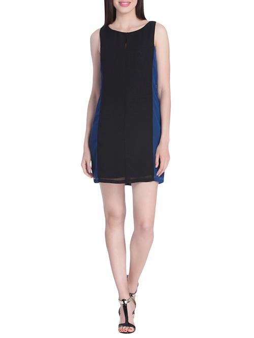 ether black georgette bodycon dress - 13815927 - Very Small Image - 1