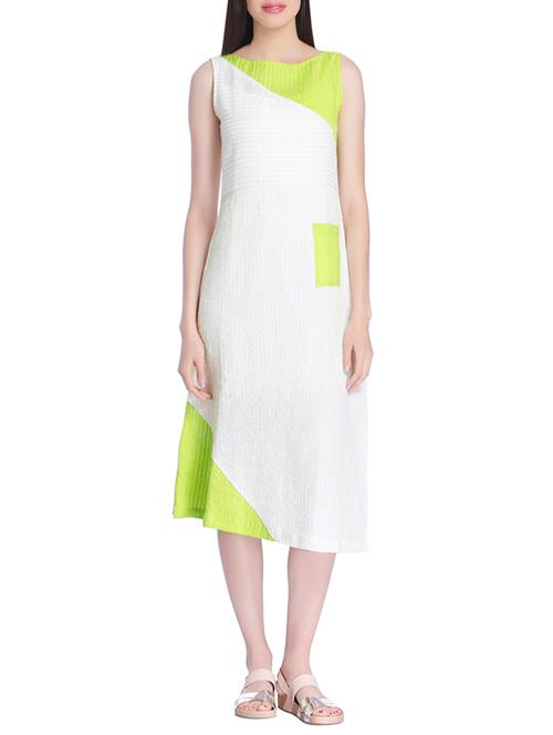 ether white linen a-line dress - 13815930 - Very Small Image - 1
