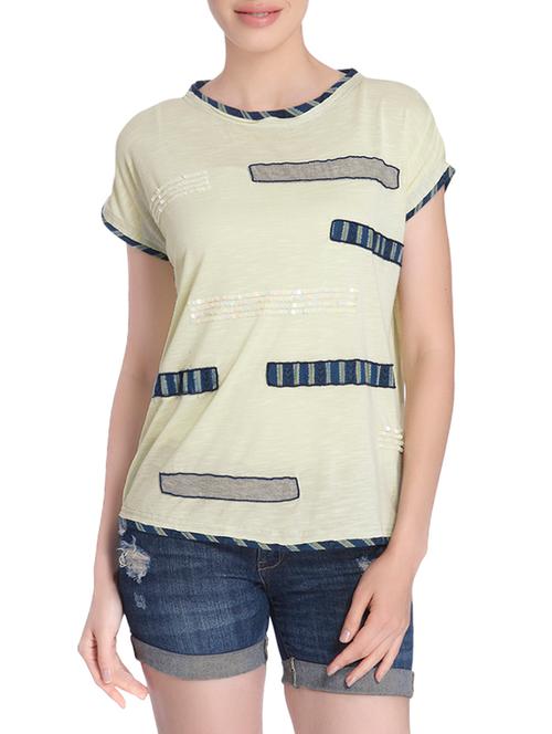 ether yellow viscose tee - 13815932 - Very Small Image - 1
