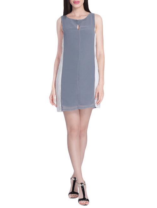 ether grey georgette shift dress - 13815936 - Very Small Image - 1