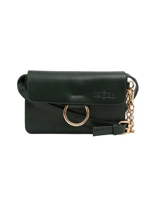green leatherette regular sling bag - 13818358 - Very Small Image - 1