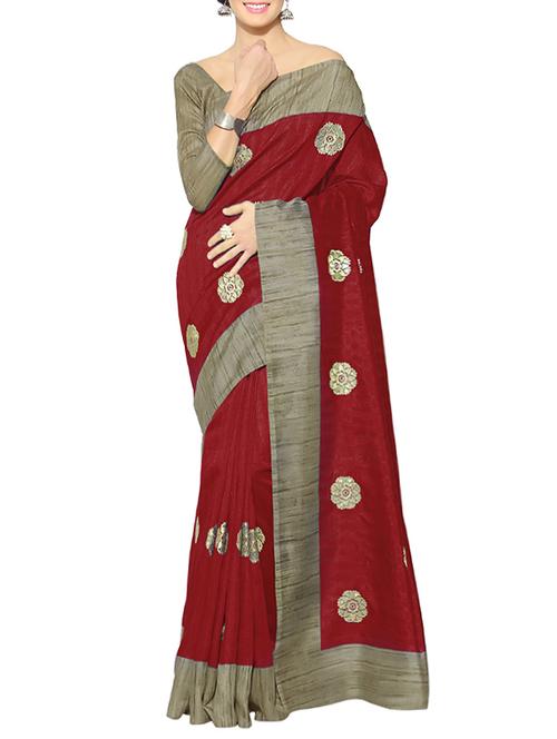 red art silk printed bhagalpuri saree with blouse - 13818470 - Very Small Image - 1