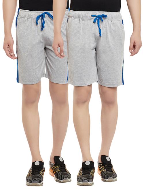 grey set of 2 cotton shorts - 13821162 - Very Small Image - 1
