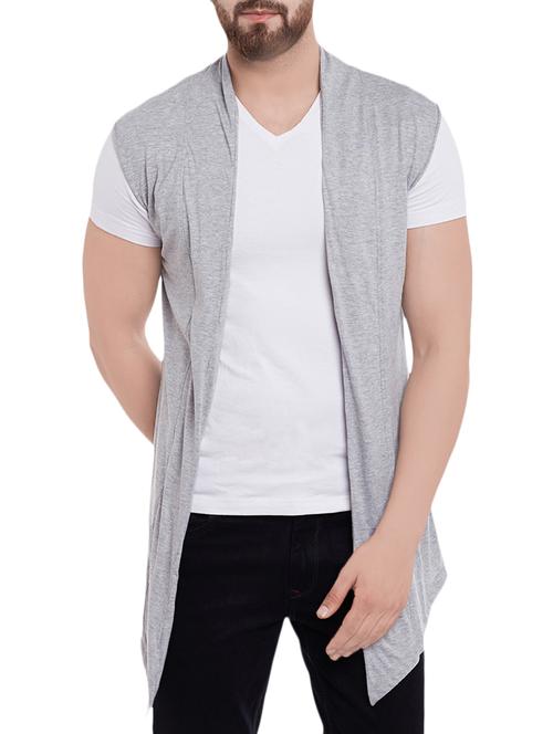 grey cotton shrug - 13821232 - Very Small Image - 1