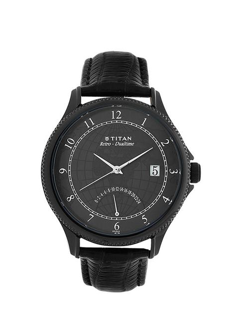 titan black dial analog watch for men - 1704nl01 - 13822920 - Very Small Image - 1