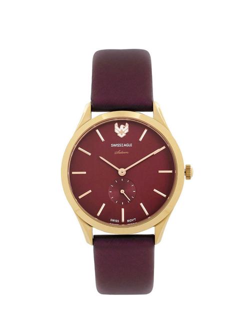 swiss eagle red dial analog watch for women - se-9085ls-rg-08 - 13822954 - Very Small Image - 1