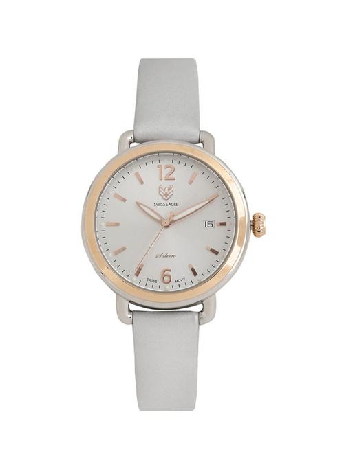 swiss eagle white dial analog watch for women - se-9087ls-ttrg-03 - 13822960 - Very Small Image - 1