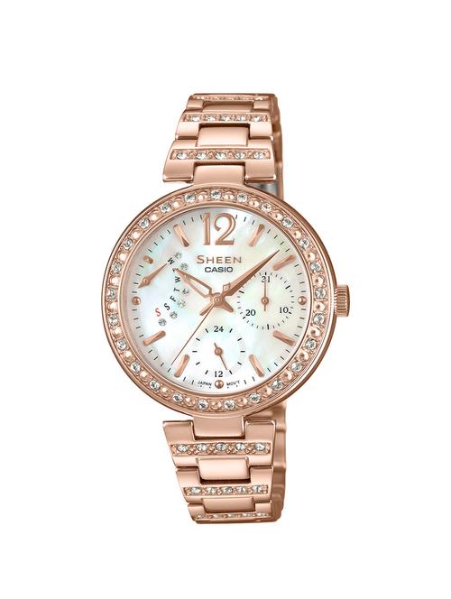 casio white dial chronograph watch for women - sh191 - 13822962 - Very Small Image - 1