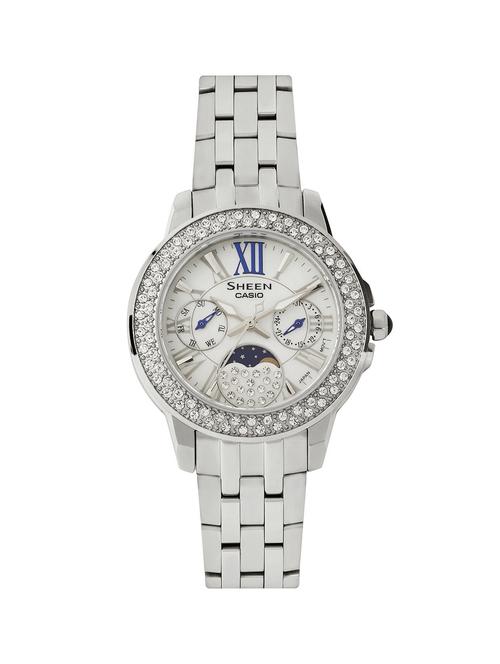 casio white dial analog watch for women - sx098 - 13823003 - Very Small Image - 1