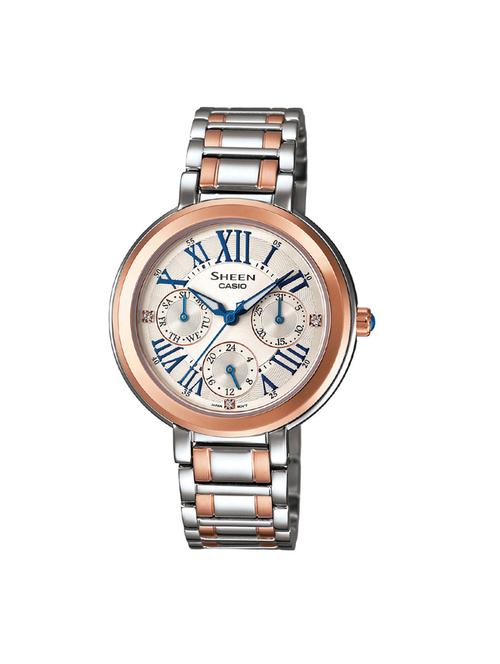 casio gold dial analog watch for women - sx120 - 13823004 - Very Small Image - 1