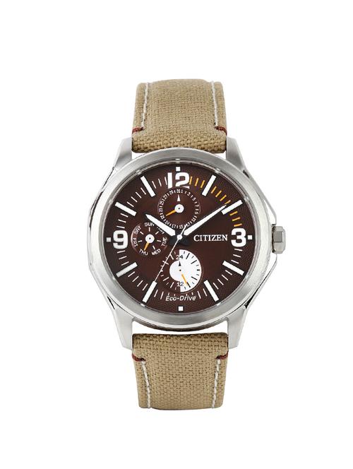 citizen brown dial analog watch for men - ap4000-07w - 13823018 - Very Small Image - 1