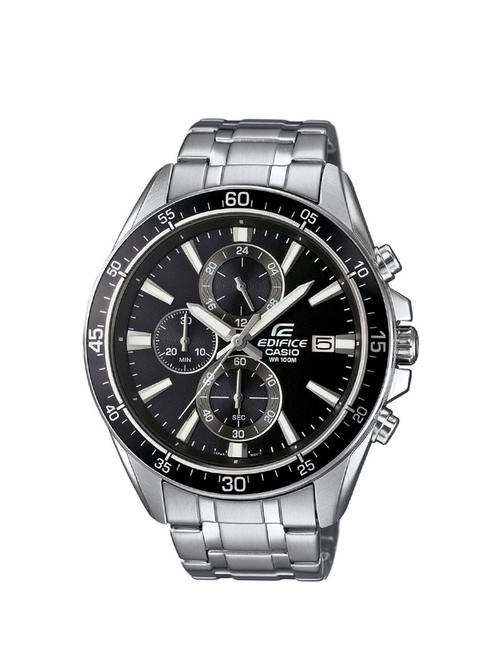 casio black dial chronograph watch for men - ex233 - 13823136 - Very Small Image - 1