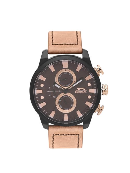 slazenger brown dial chronograph watch for men - sl.9.1301.2.04 - 13823308 - Very Small Image - 1